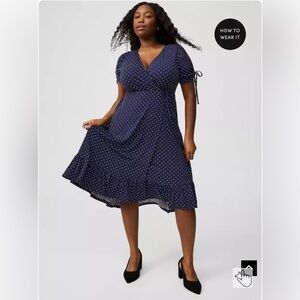 Torrid A-line Midi Wrap Dress NWT!